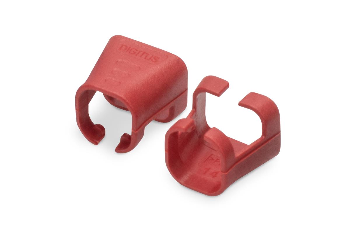 Color clIPS for RJ 45 cable 100 pcs Red