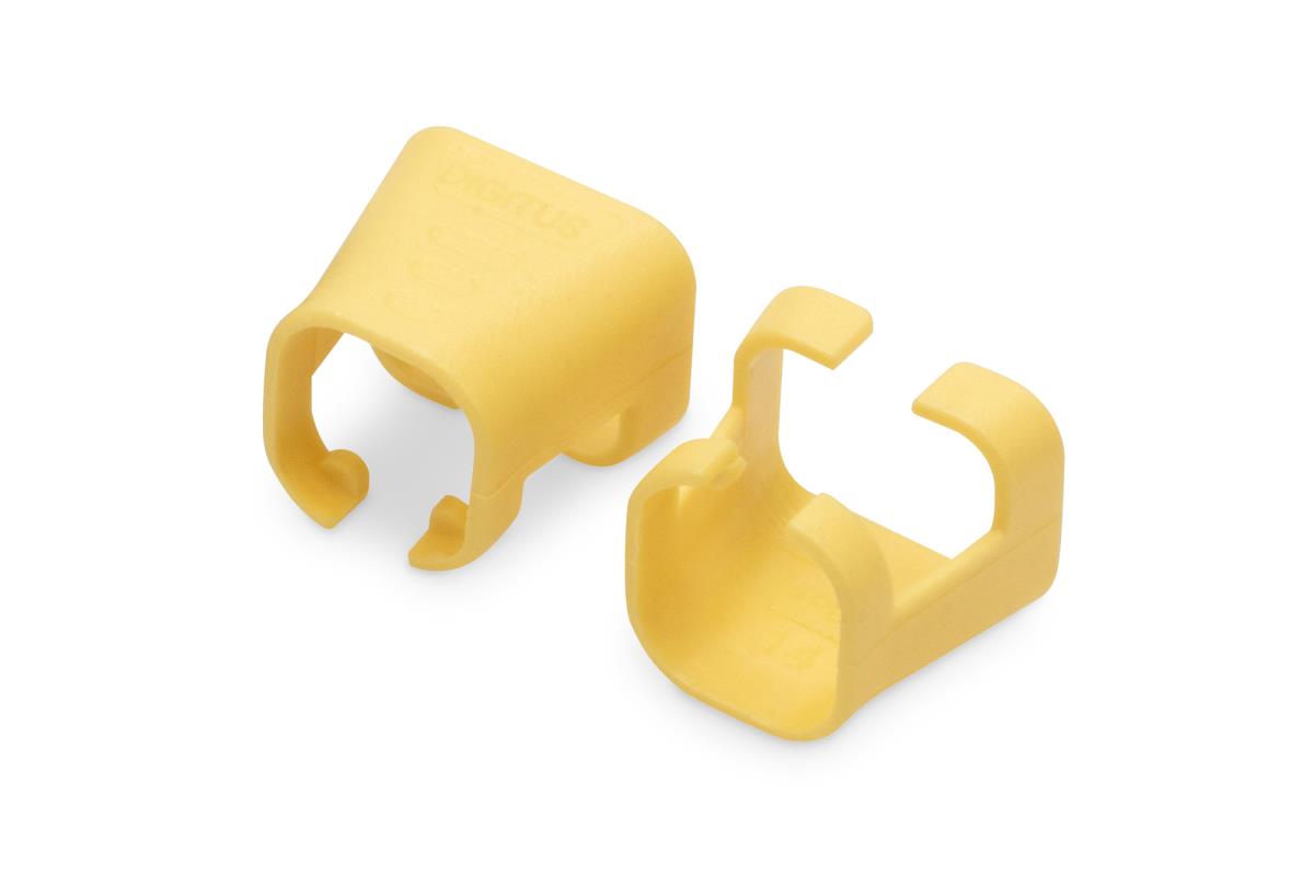 Color clIPS for RJ 45 cable 100 pcs Yellow