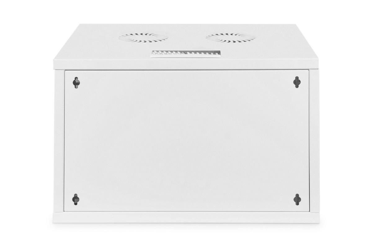 7U wall mounting cabinet SOHO unmounted 370x540x400 mm perforated front door grey