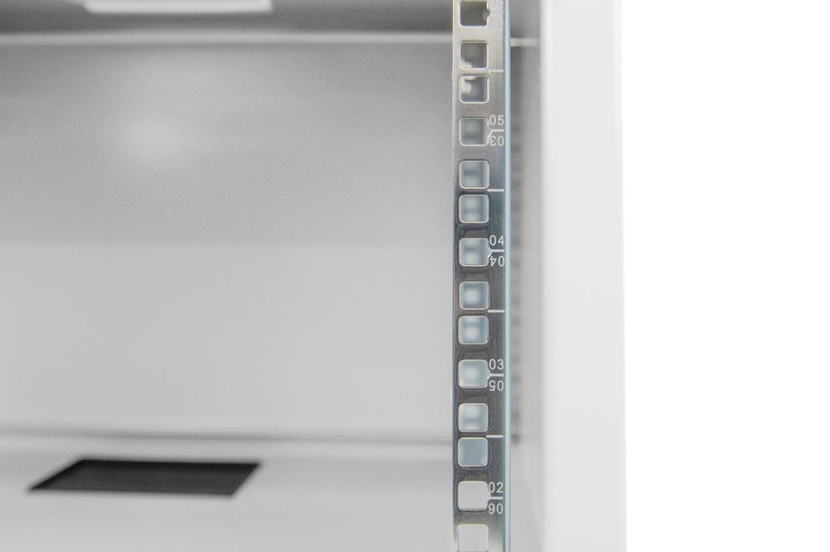 7U wall mounting cabinet SOHO unmounted 370x540x400 mm perforated front door grey