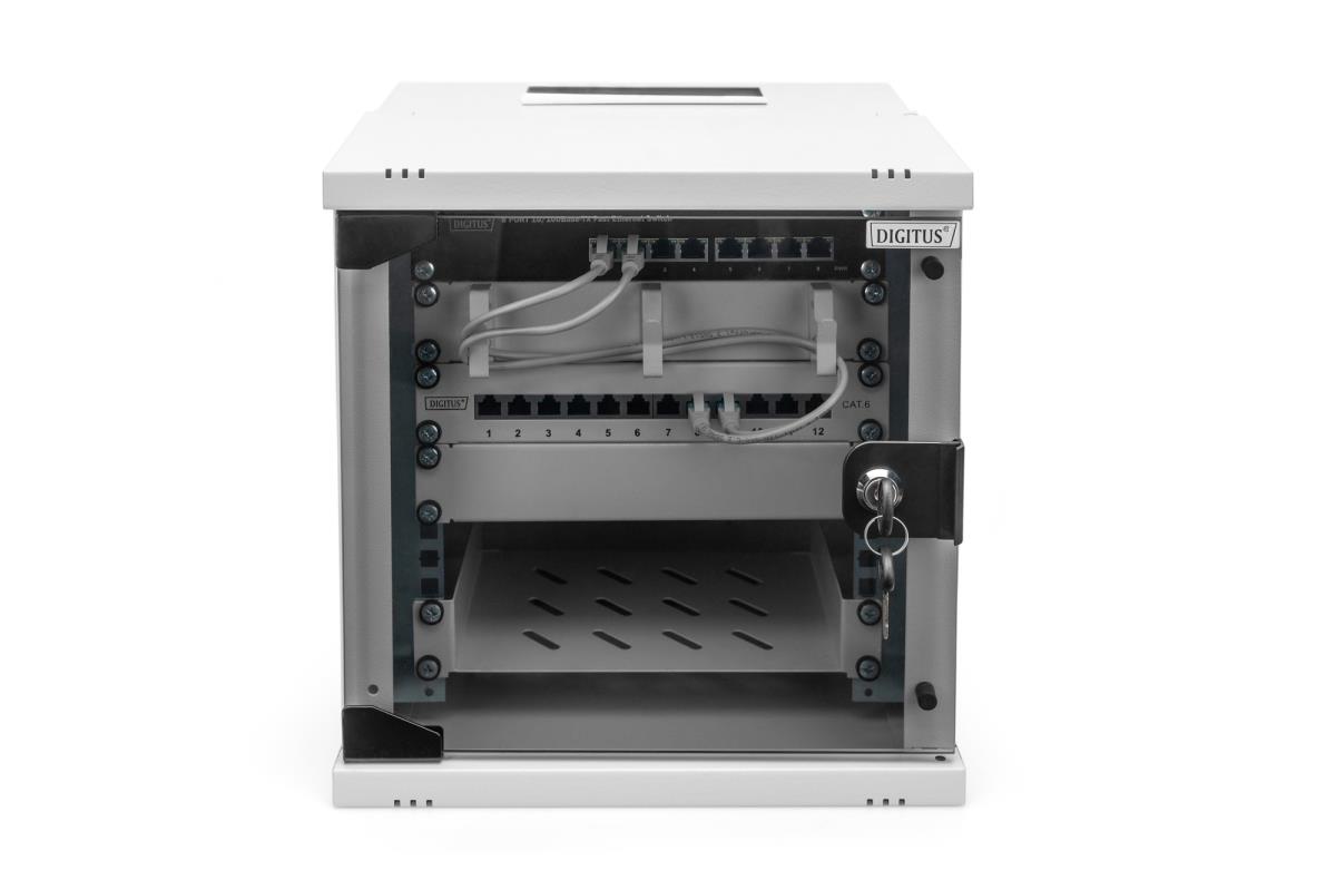 10IN 6U wall mounting cabinet - SOHO PRO 325 x 315 x 300mm grey