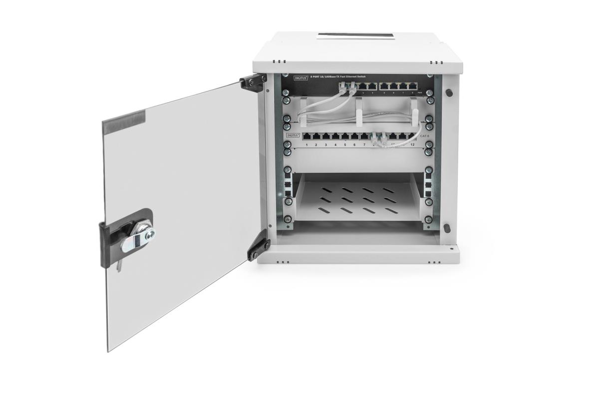 10IN 6U wall mounting cabinet - SOHO PRO 325 x 315 x 300mm grey