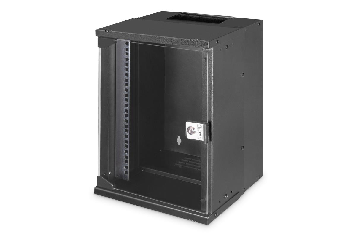 10IN 9U wall mounting cabinet - SOHO PRO 460 x 315 x 300mm black