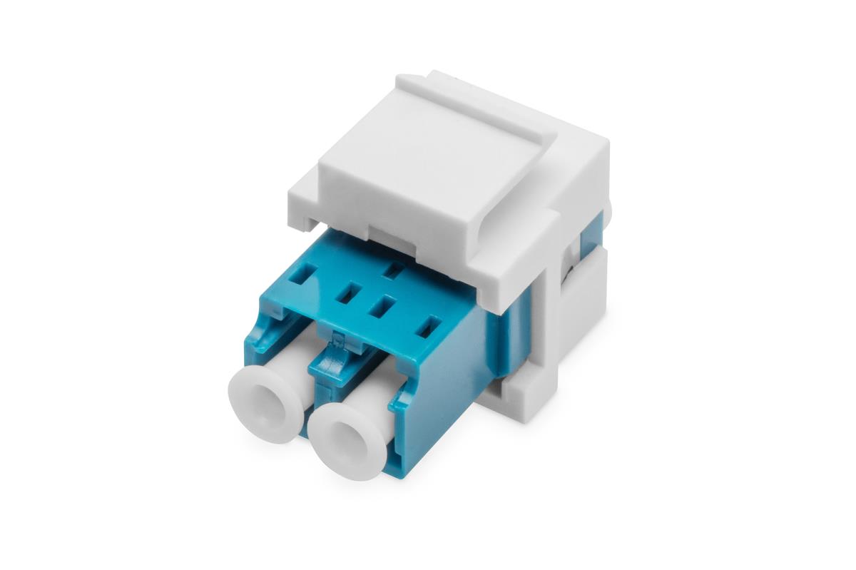 Fiber optic LC/LC duplex coupler, Singlemode, Keystone module
