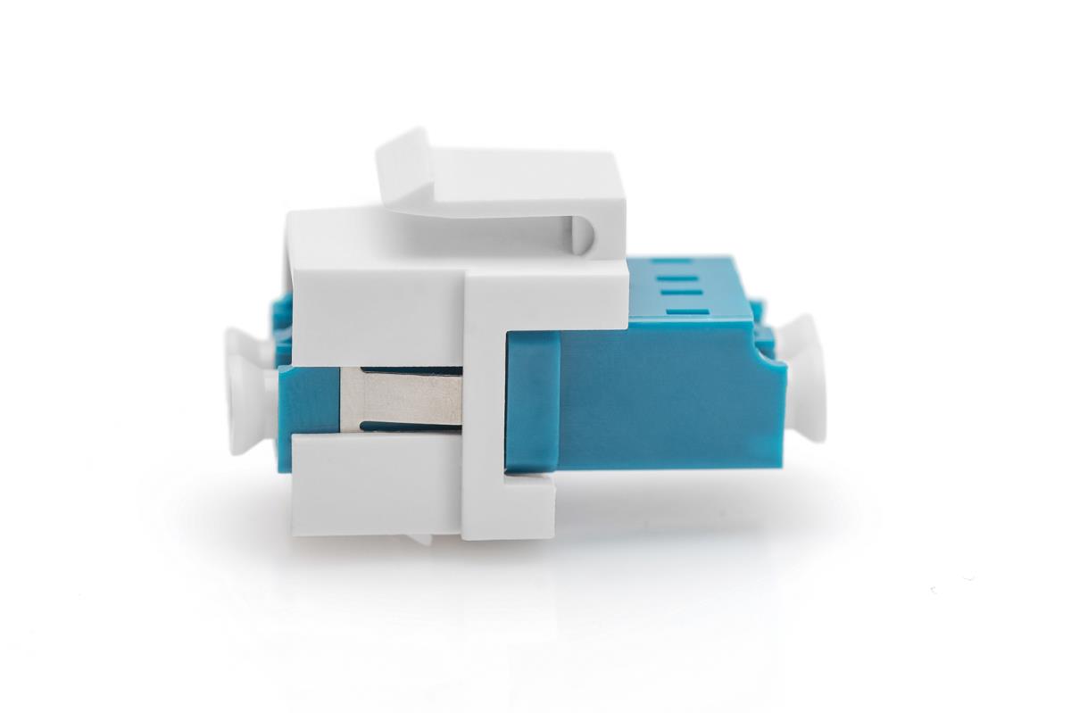 Fiber optic LC/LC duplex coupler, Singlemode, Keystone module