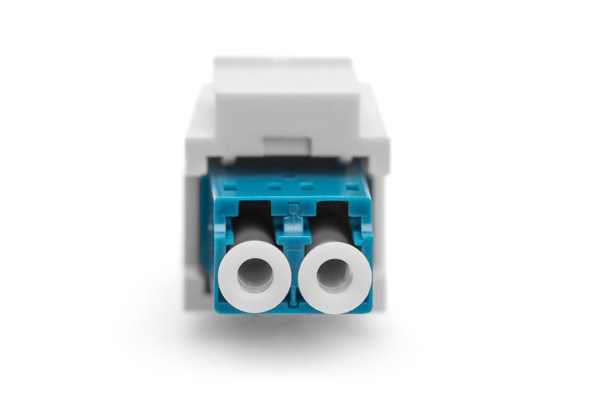 Fiber optic LC/LC duplex coupler, Singlemode, Keystone module