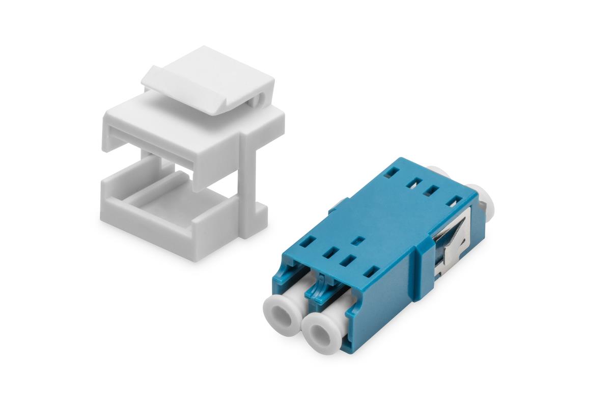 Fiber optic LC/LC duplex coupler, Singlemode, Keystone module