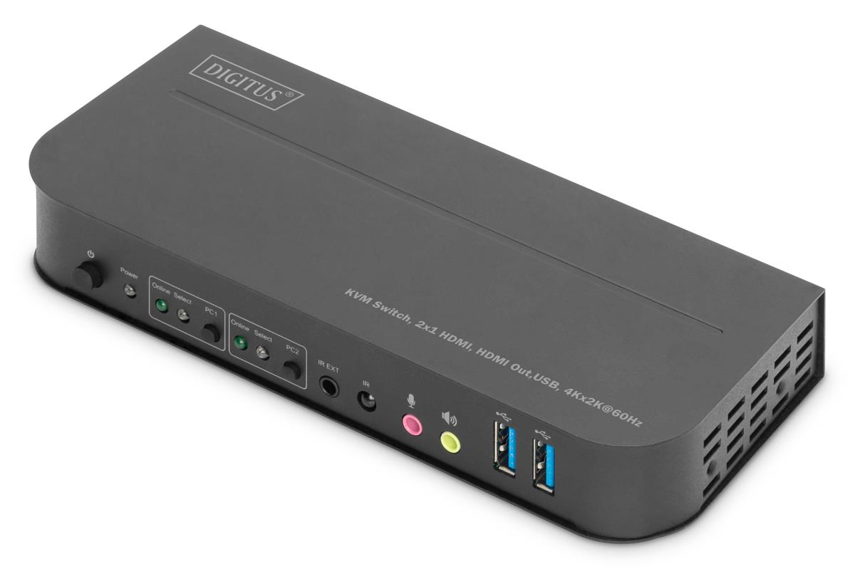 KVM Switch - 2x1 HDMI, HDMI Out,USB, 4Kx2K@60Hz