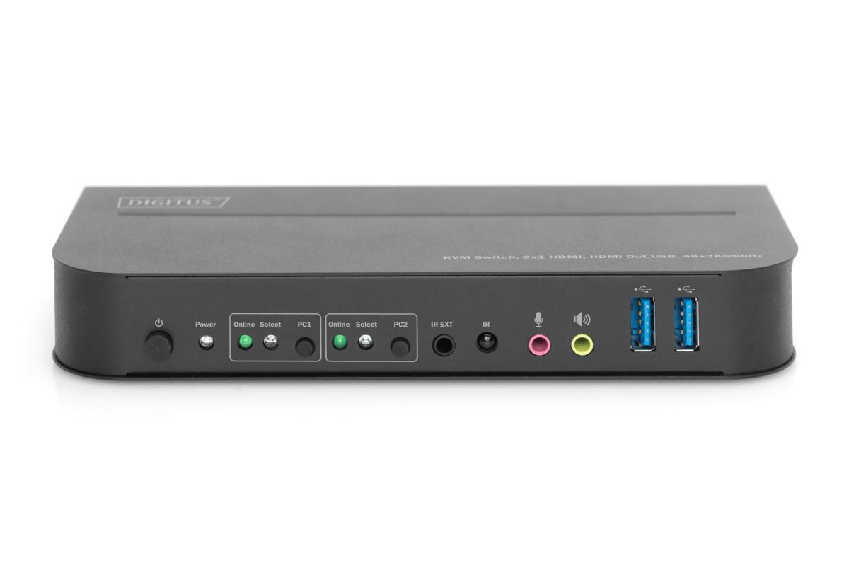 KVM Switch - 2x1 HDMI, HDMI Out,USB, 4Kx2K@60Hz