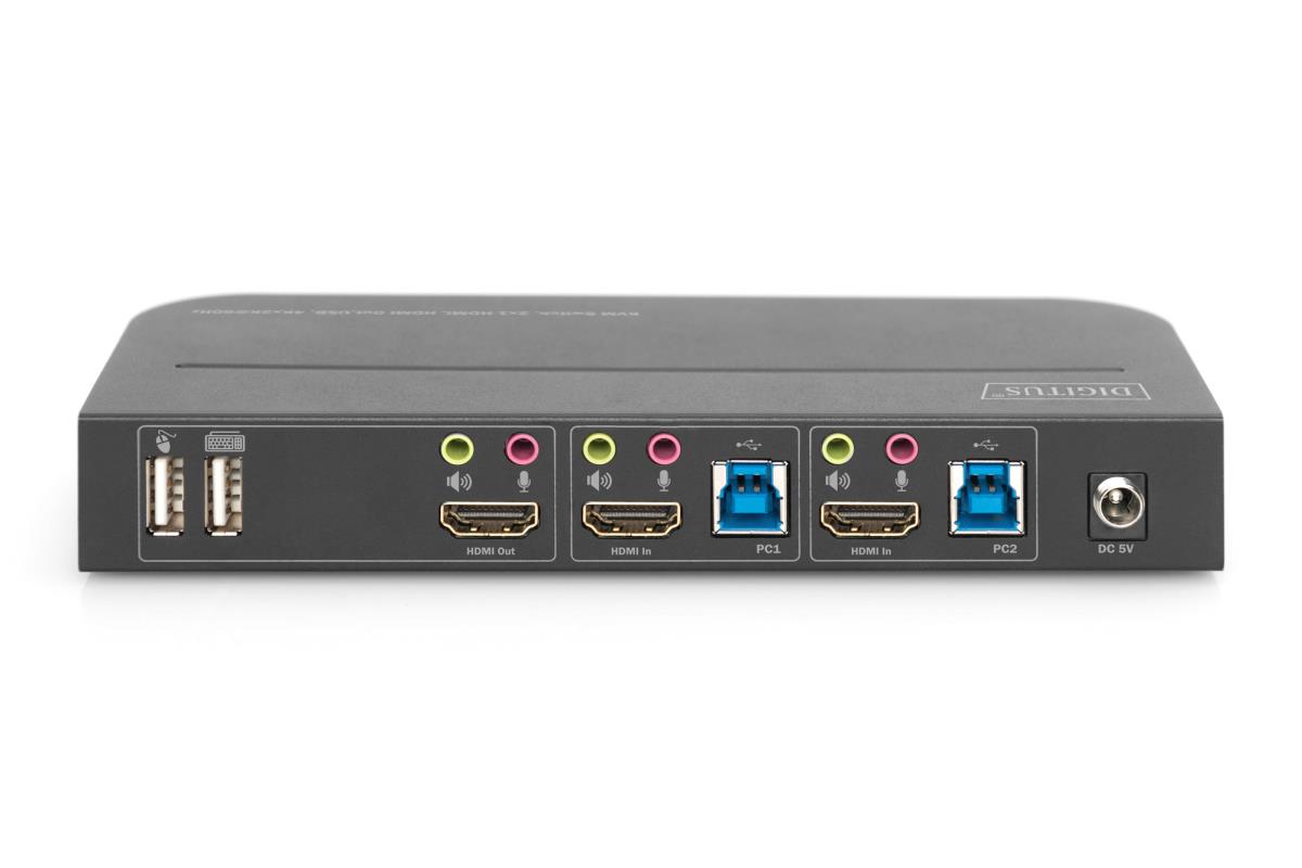 KVM Switch - 2x1 HDMI, HDMI Out,USB, 4Kx2K@60Hz