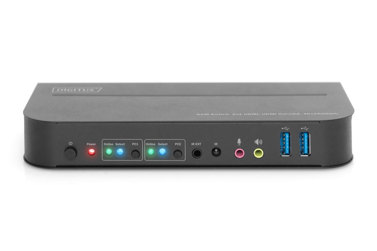 KVM Switch - 2x1 HDMI, HDMI Out,USB, 4Kx2K@60Hz