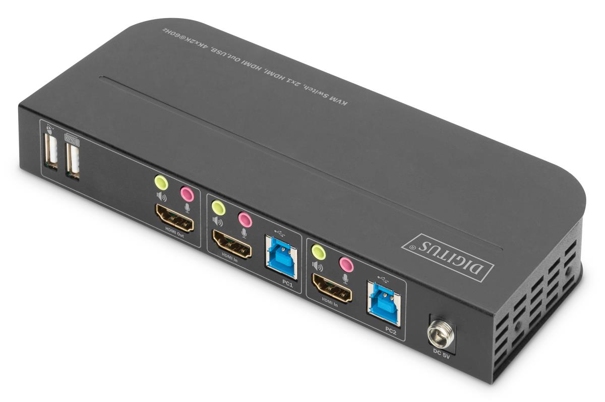 KVM Switch - 2x1 HDMI, HDMI Out,USB, 4Kx2K@60Hz