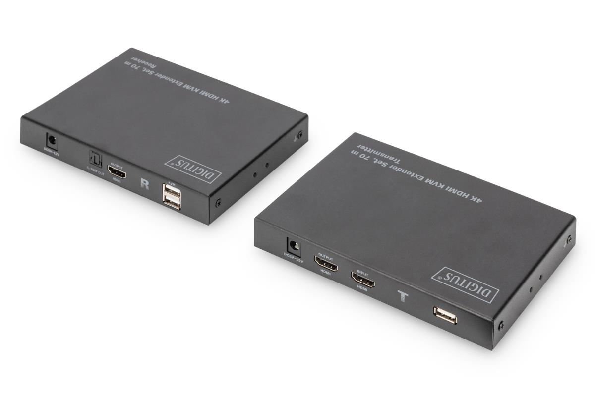 HDMI 2.0 HDMI KVM Extender Set - 70m USB 1.1, touch panel support