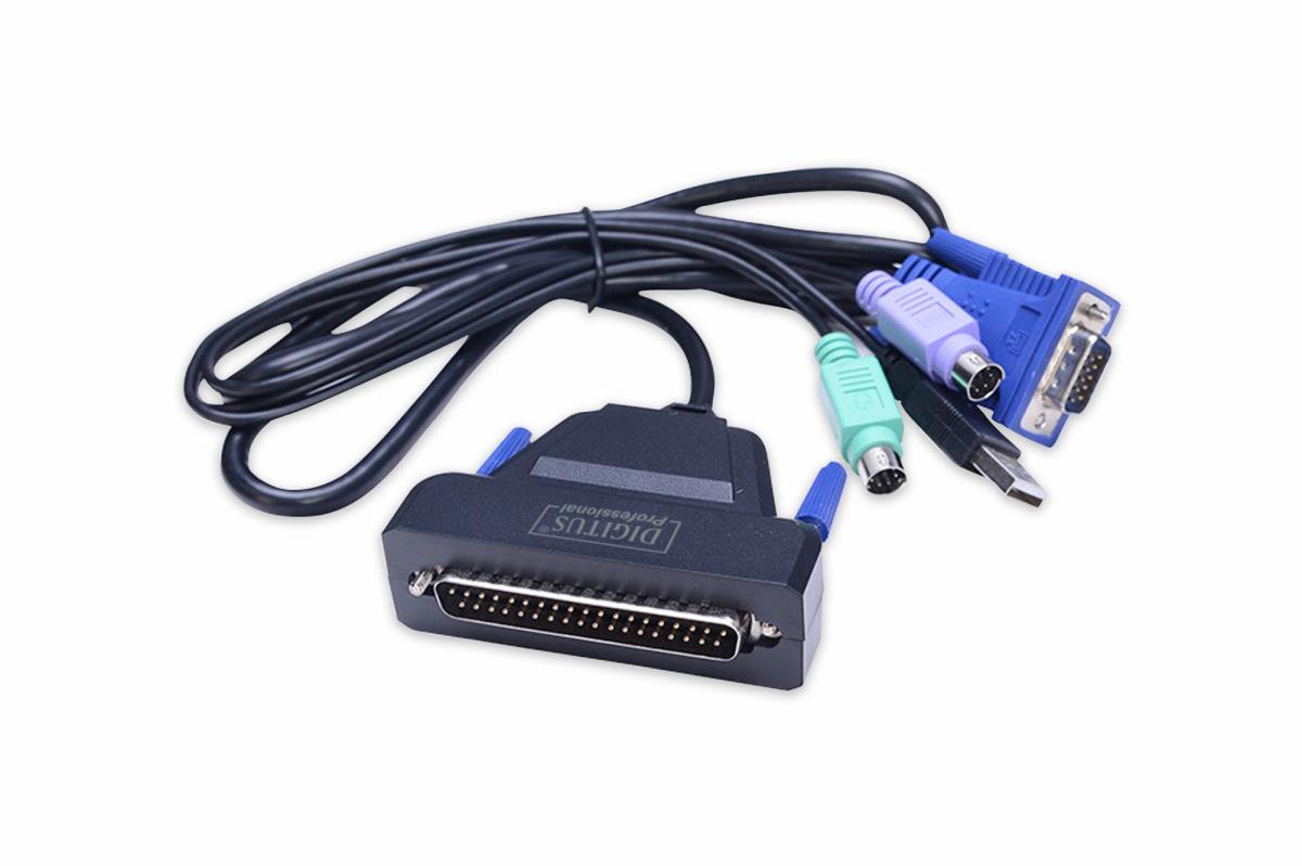 Modularized 48.3cm (19in) TFT console with 1 port KVM, RAL 9005 black - Italian keyboard