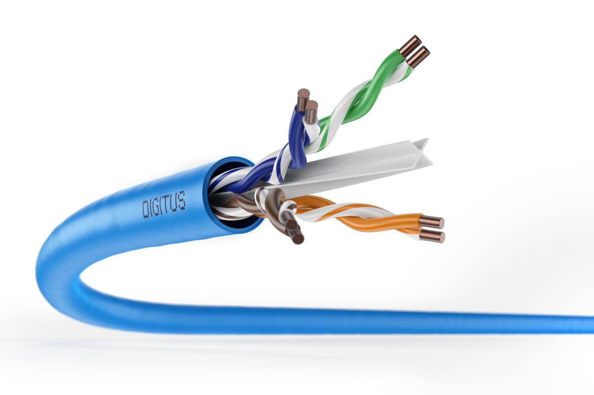 installation cable - CAT6A - U/UTP - 305m - blue