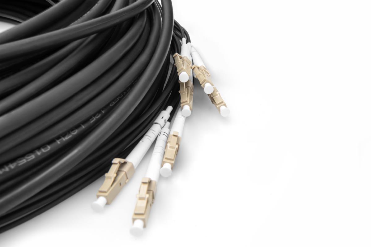 Breakout cable - 8 Fibers OM4 LC/UPC-LC/UPC universal black 30m