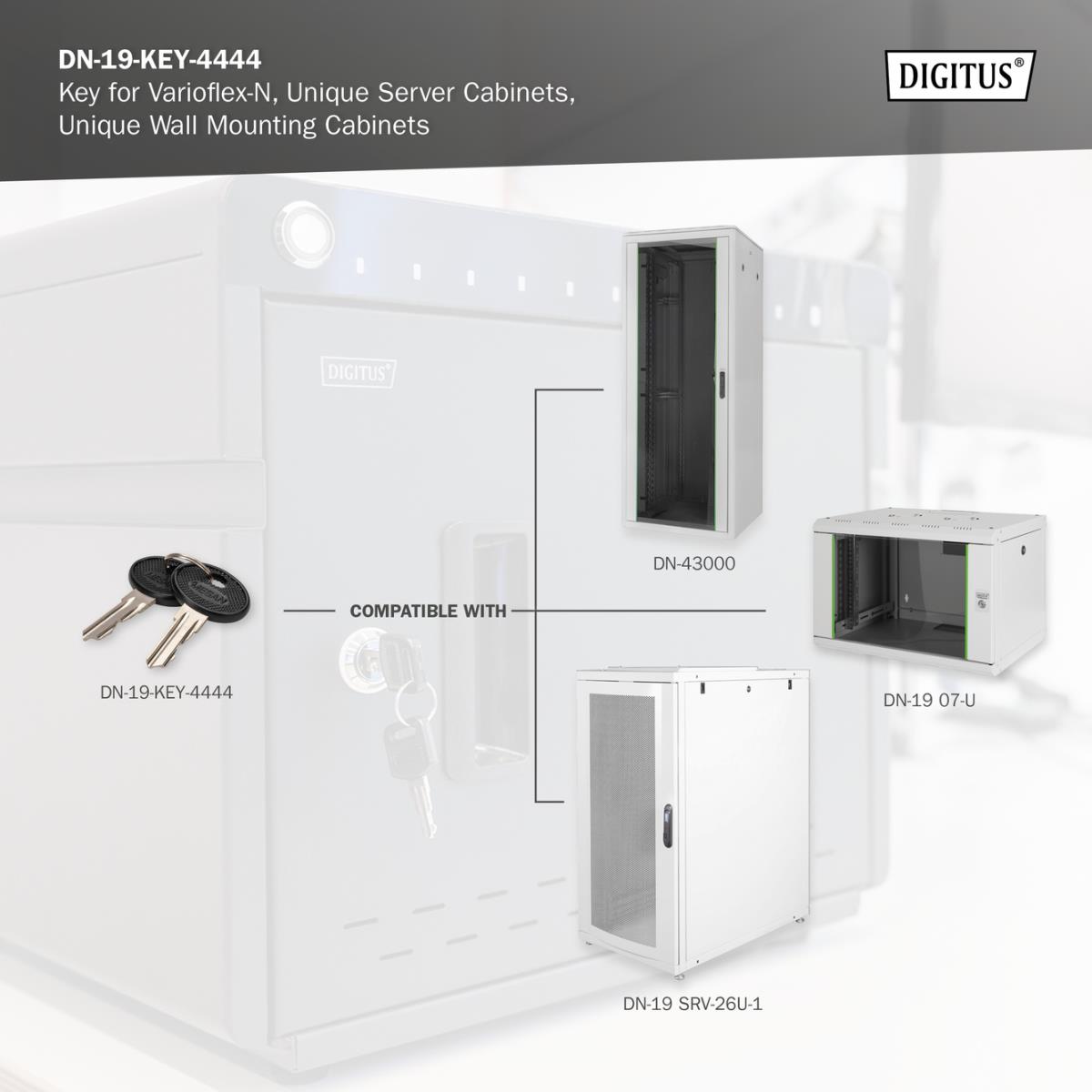 Keys f?r Wall Mounting Cabinets SOHO PRO, DN-DVR-1