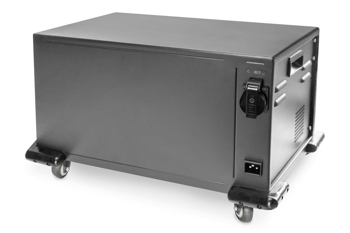 Charging trolley 14in USB-C electronic PIN lock 16 charge bases fan 384 x 550 x 375mm