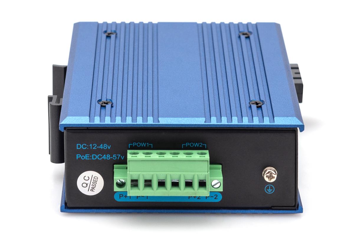 Industrial Gigabit Ethernet PoE+ Media Converter SFP Open Slot without SFP Module PSE 802.3at