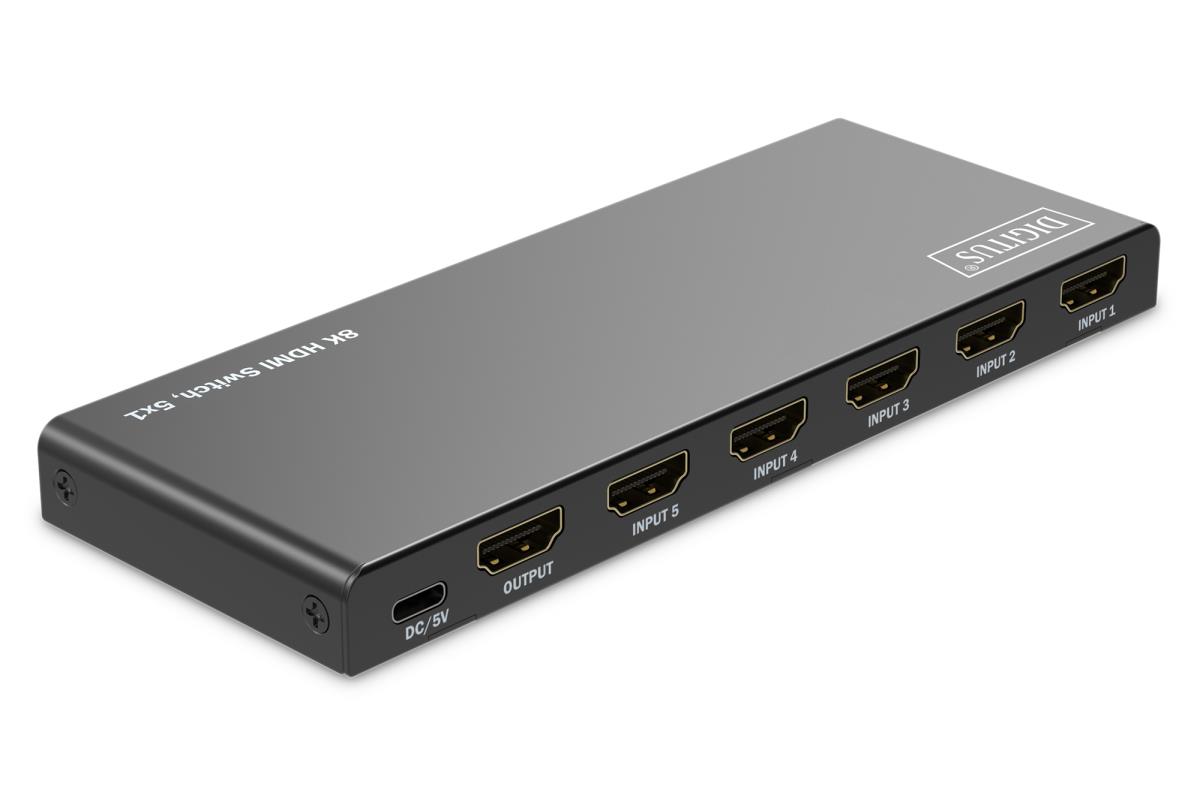 5x1 HDMI Switch. 8K/60Hz (4:4:4). HDR. HDCP2.3