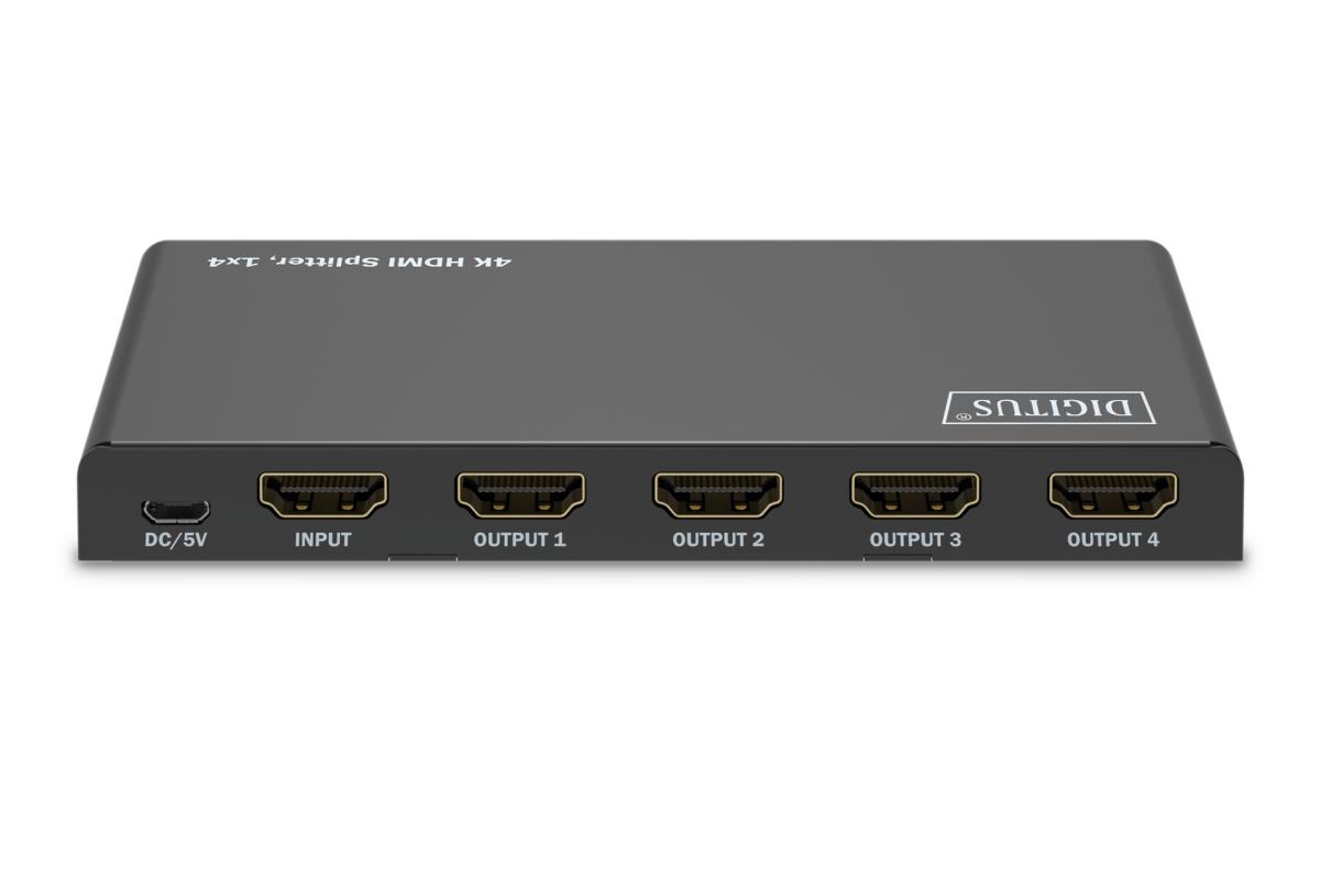 1x4 HDMI Splitter. 4K/60Hz HDCP 2.3. EDID Control