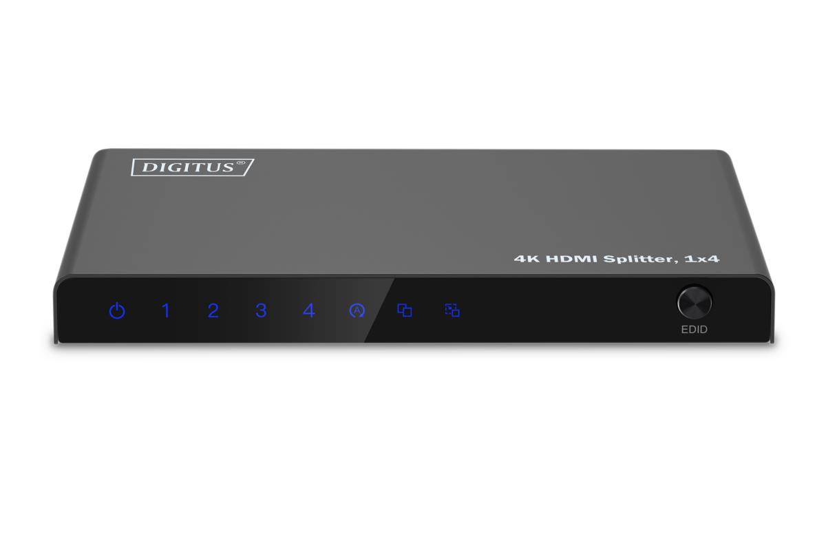 1x4 HDMI Splitter. 4K/60Hz HDCP 2.3. EDID Control