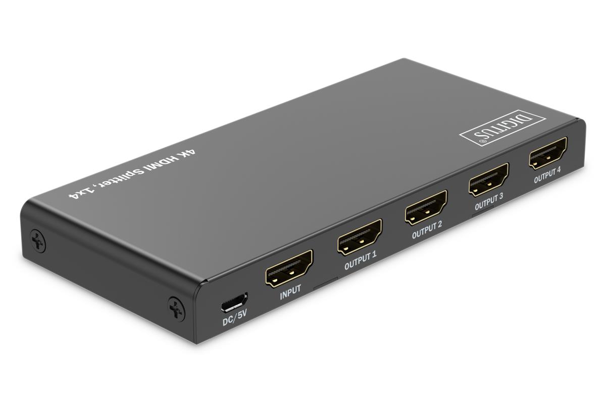 1x4 HDMI Splitter. 4K/60Hz HDCP 2.3. EDID Control