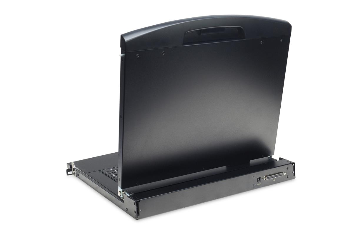 Modularized 43.2cm (17in) TFT console with 16 port Cat.5 KVM, RAL 9005 black - CH Keyboard