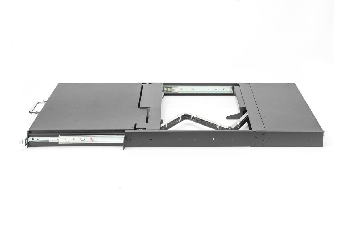 Modularized 43.2cm (17in) HD TFT console with 16 port HDMI. RAL 9005 black - IT keyboard