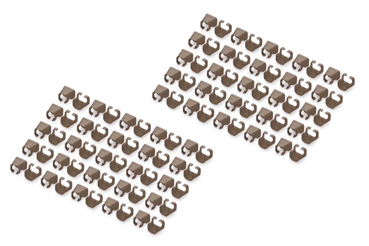 Color clIPS for RJ45 plugs 100 pcs brown