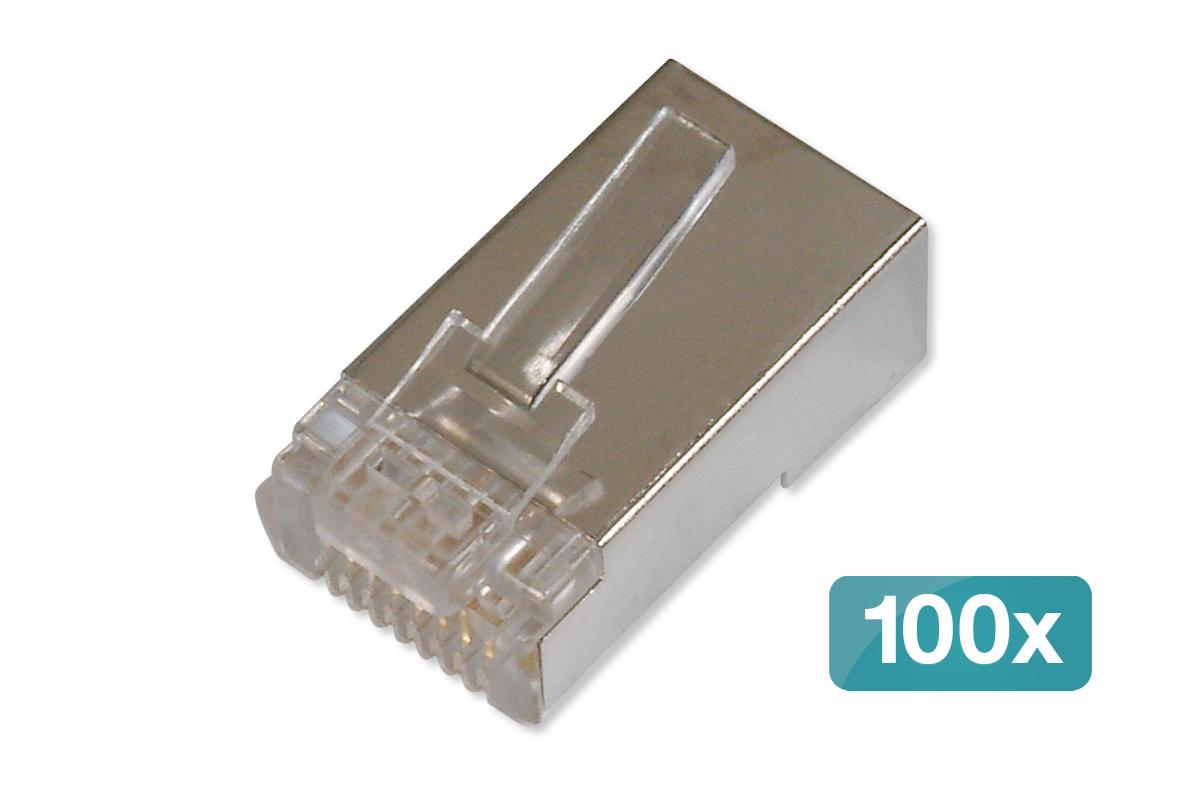 CAT6 Modular plugs for round cable - 100 pcs.