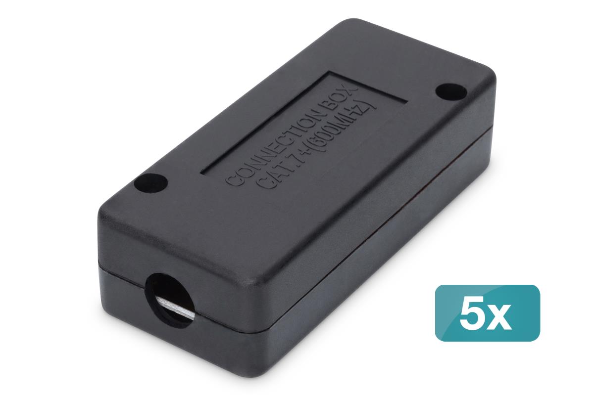 Junction Box CAT 7, 600 MHz LSA strIPS for AWG 22-26, fully shielded compact design, 26x35x80 mm - 5 Pcs