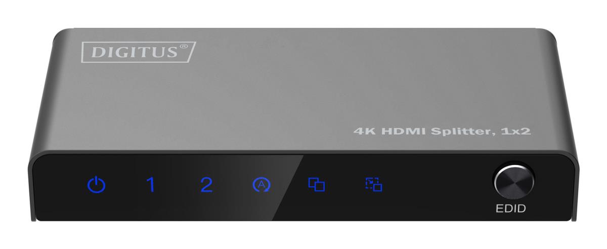 1x2 HDMI Splitter 4K/60Hz HDCP 2.2 EDID Control
