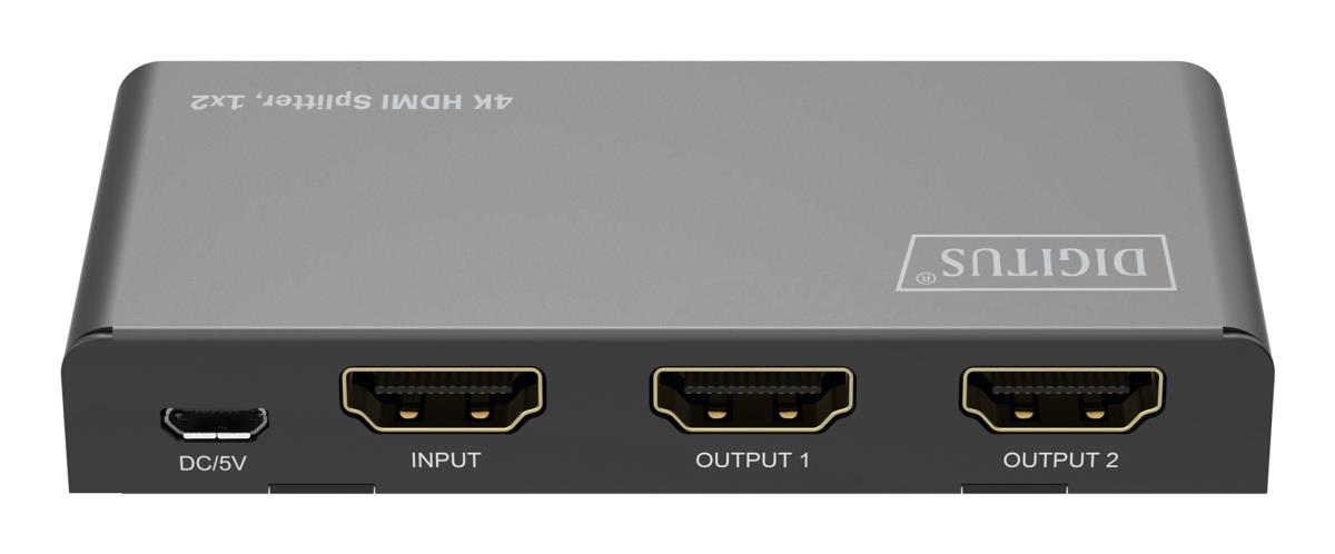 1x2 HDMI Splitter 4K/60Hz HDCP 2.2 EDID Control