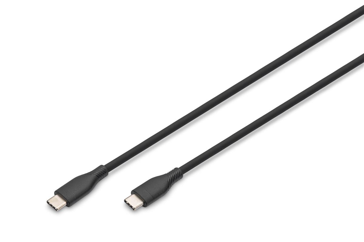 USB-C Silicone charging cable USB-C - USB-C USB 2.0 60W - 50cm black