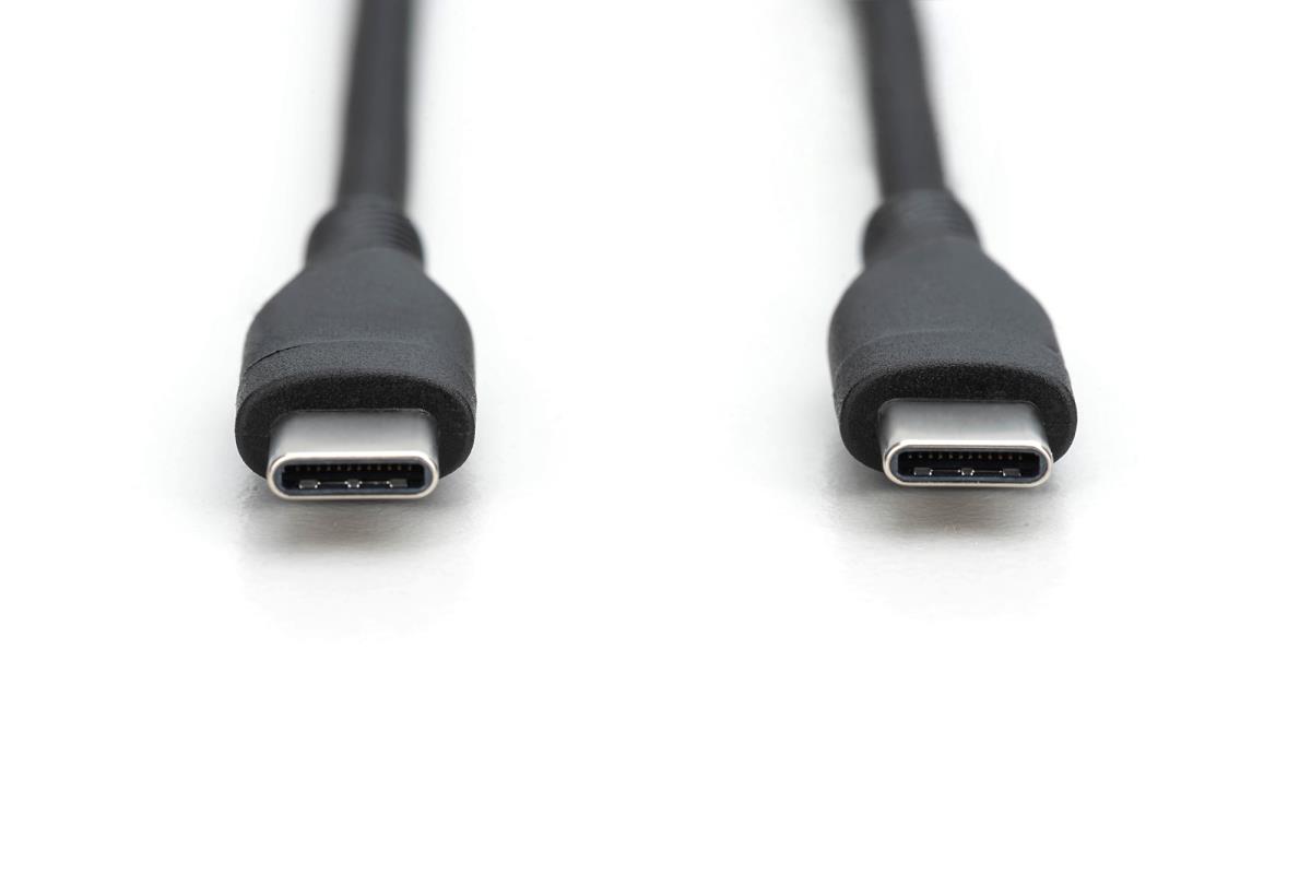 USB-C Silicone charging cable USB-C - USB-C USB 2.0 60W - 50cm black