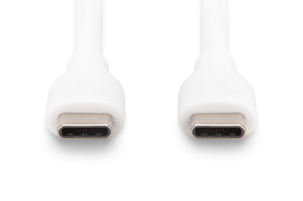 USB-C Silicone charging cable USB-C - USB-C USB 2.0 60W - 2m White