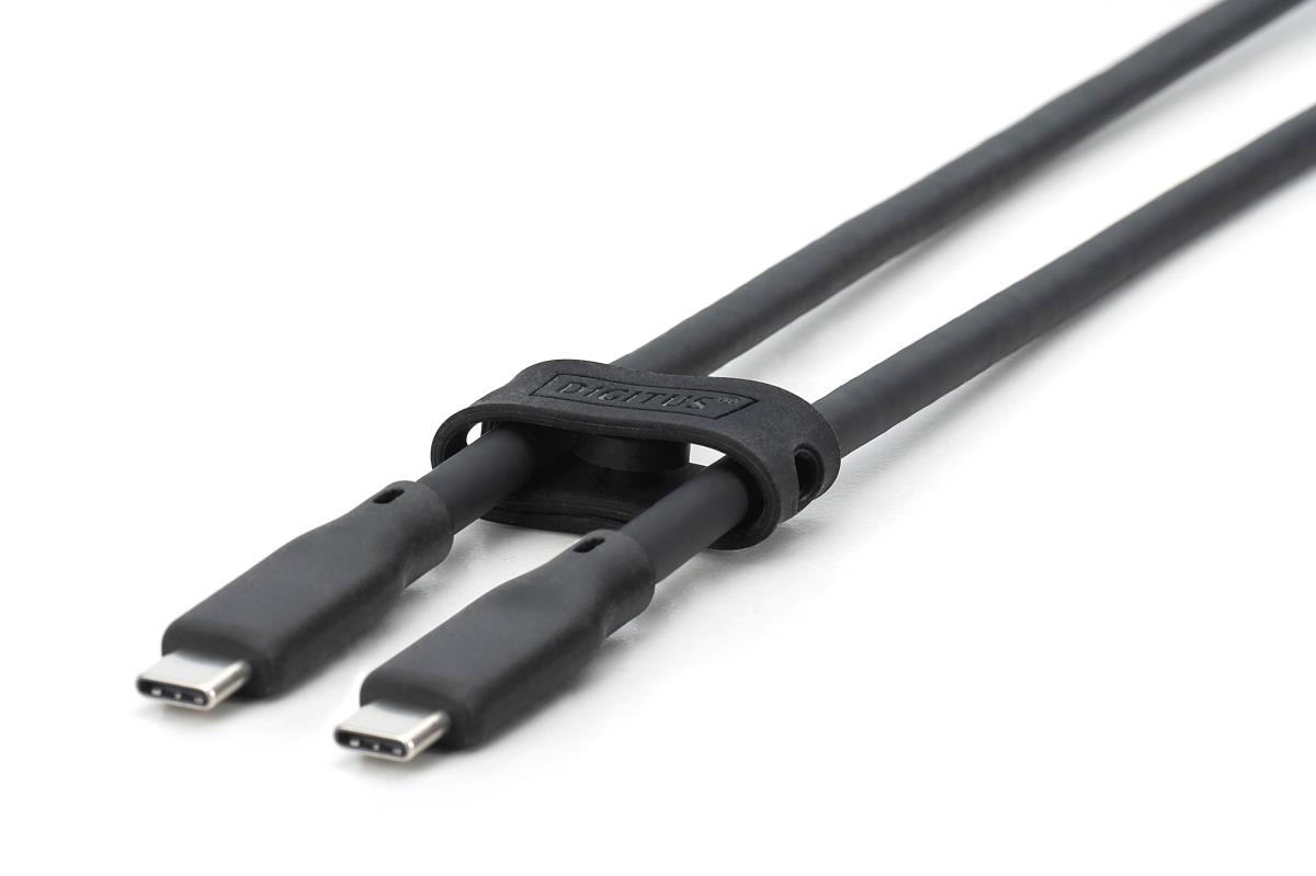 USB Silicone connection cable USB-C - USB-C USB 3.2 Gen2 10G 4K 100W - 1m black