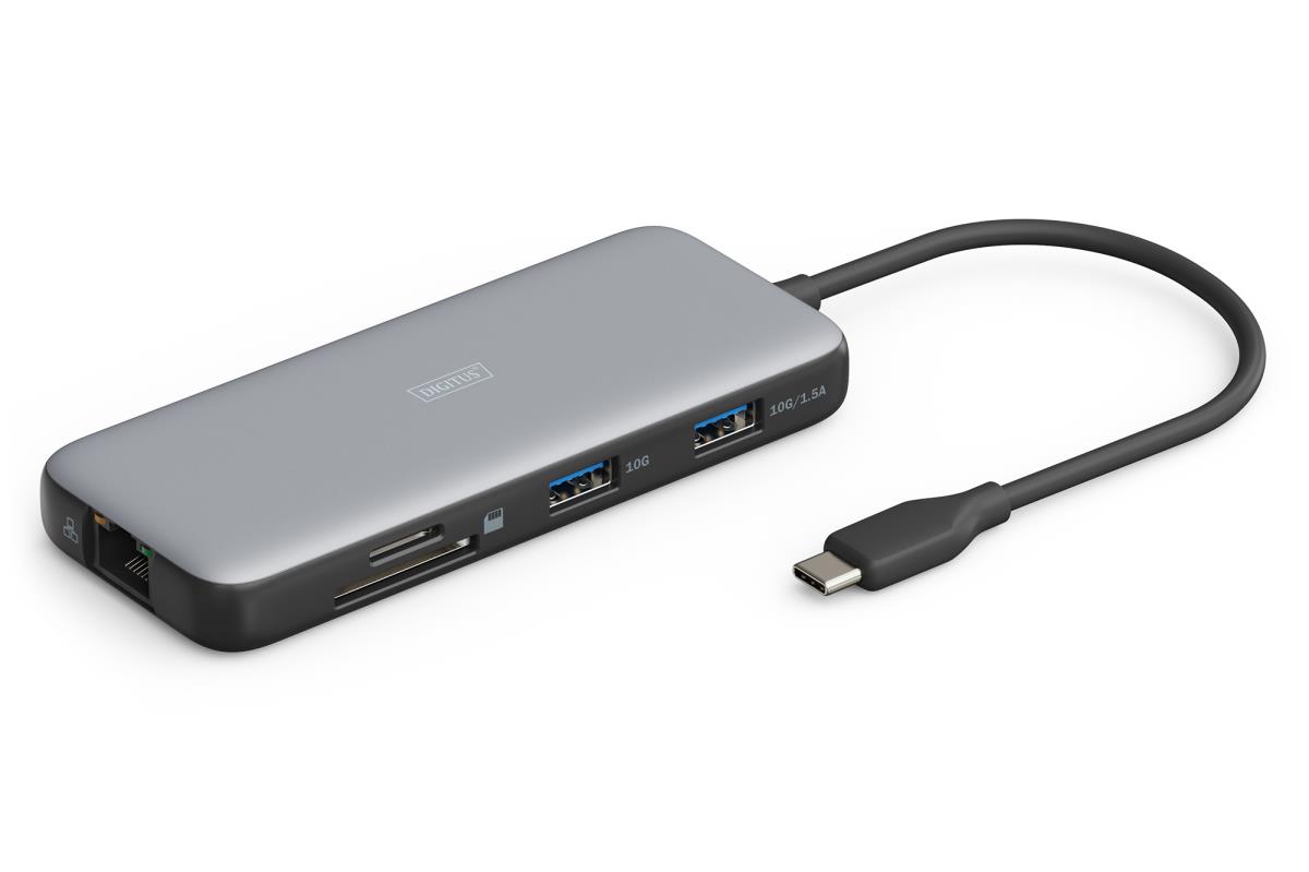 USB-C docking station, 7-port - HDMI / 2x USB-A 3.2 Gen 2 / GbE / SD / MicroSD - 100W USB Power Delivery