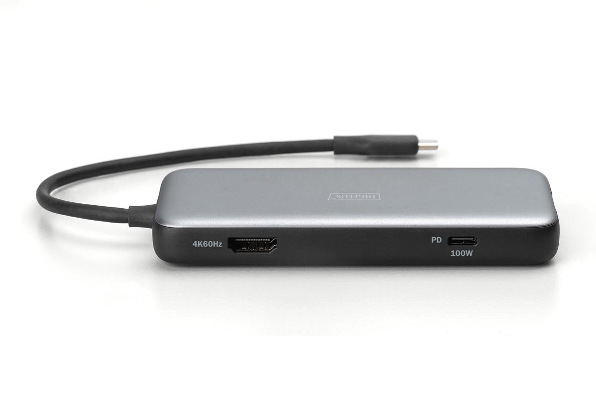 USB-C docking station, 7-port - HDMI / 2x USB-A 3.2 Gen 2 / GbE / SD / MicroSD - 100W USB Power Delivery