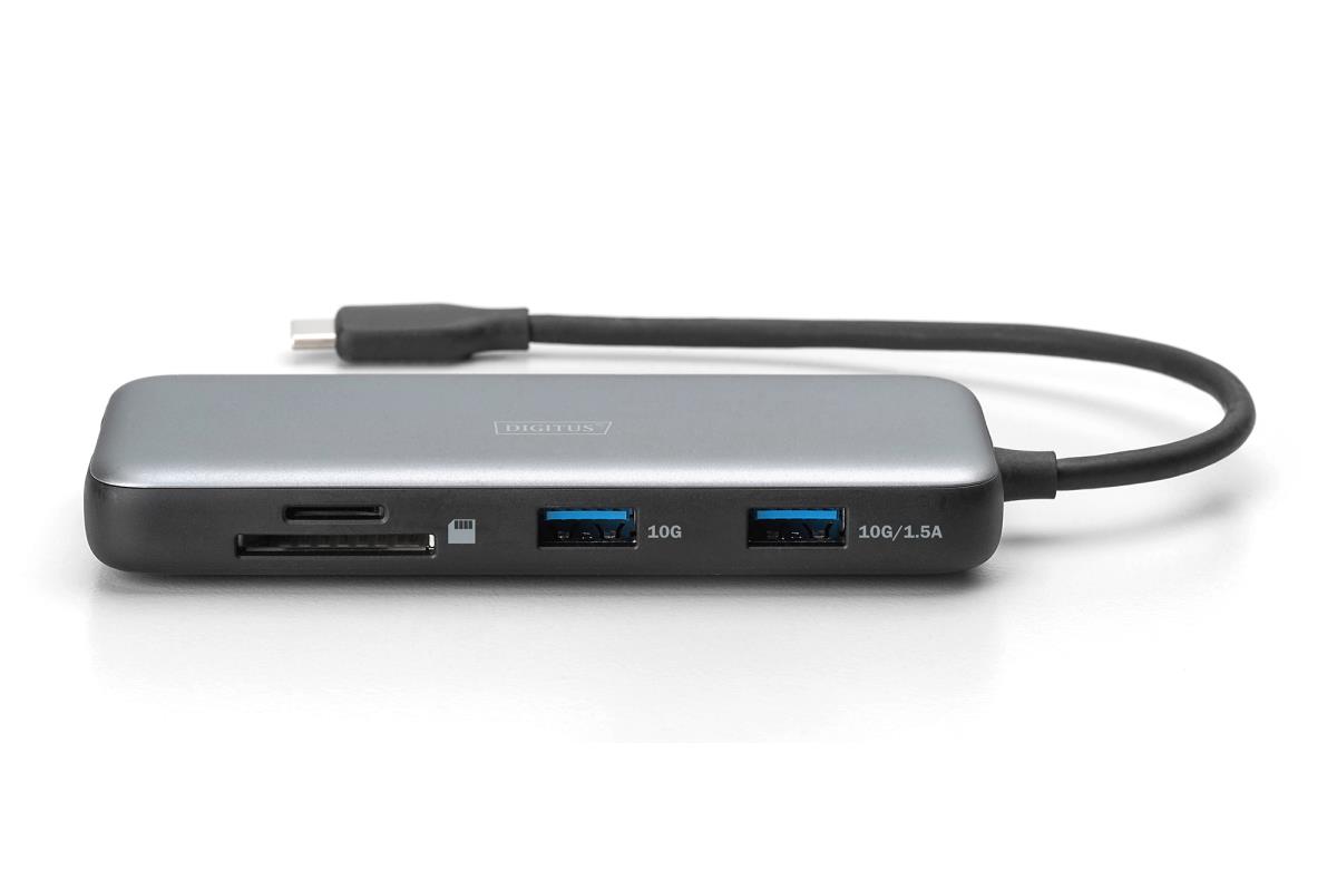 USB-C docking station, 7-port - HDMI / 2x USB-A 3.2 Gen 2 / GbE / SD / MicroSD - 100W USB Power Delivery