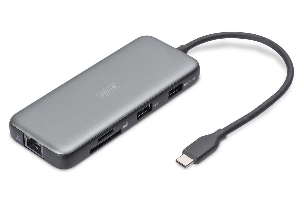 USB-C docking station, 7-port - HDMI / 2x USB-A 3.2 Gen 2 / GbE / SD / MicroSD - 100W USB Power Delivery