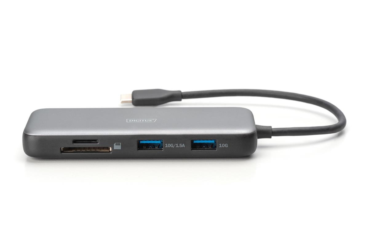USB-C docking station, 8-port - 2x HDMI / 2x USB-A 3.2 Gen 2 / GbE / SD / MicroSD - 100W USB-C Power Delivery (3.0)