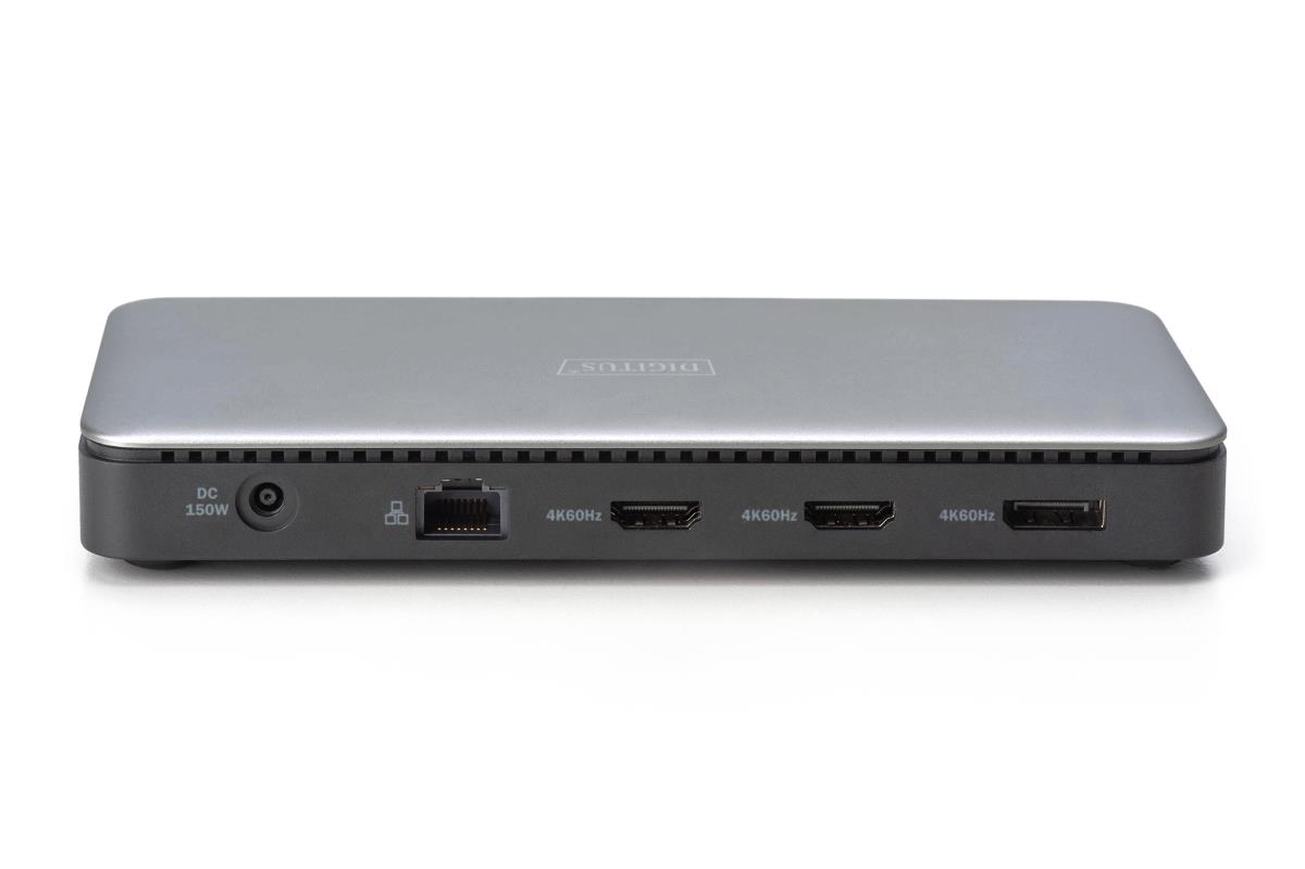USB-C docking station, 11-port - 2x HDMI / DP / 2x USB-A 3.2 Gen 2 / USB-C 3.2 Gen 2 / GbE / SD / MicroSD / DC-Jack - 150 watts max / 3.5mm