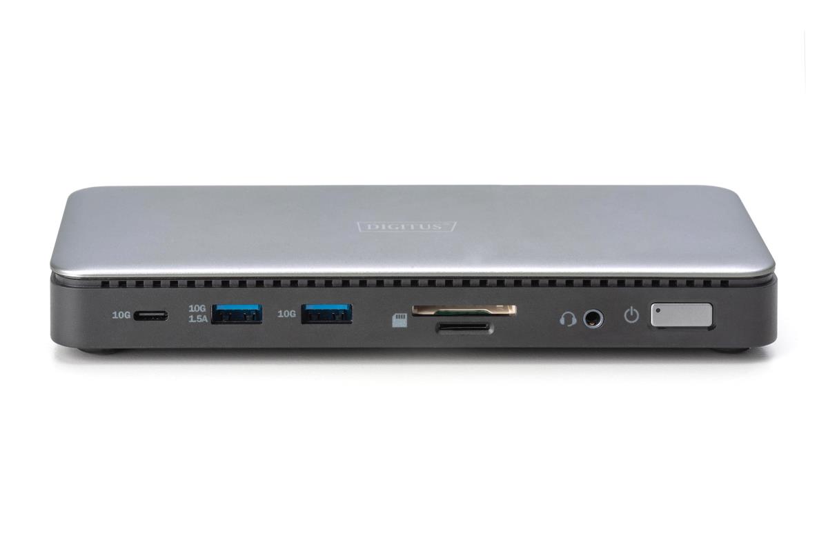 USB-C docking station, 11-port - 2x HDMI / DP / 2x USB-A 3.2 Gen 2 / USB-C 3.2 Gen 2 / GbE / SD / MicroSD / DC-Jack - 150 watts max / 3.5mm