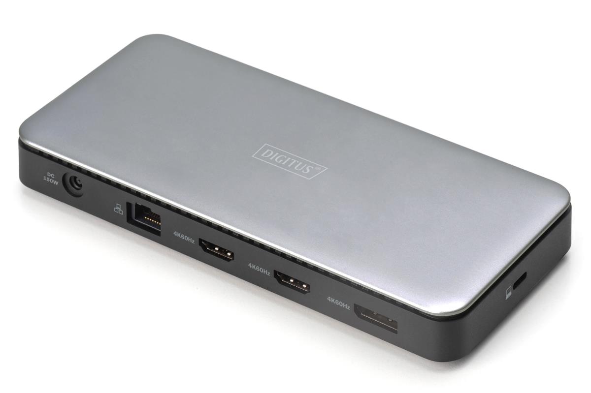 USB-C docking station, 11-port - 2x HDMI / DP / 2x USB-A 3.2 Gen 2 / USB-C 3.2 Gen 2 / GbE / SD / MicroSD / DC-Jack - 150 watts max / 3.5mm