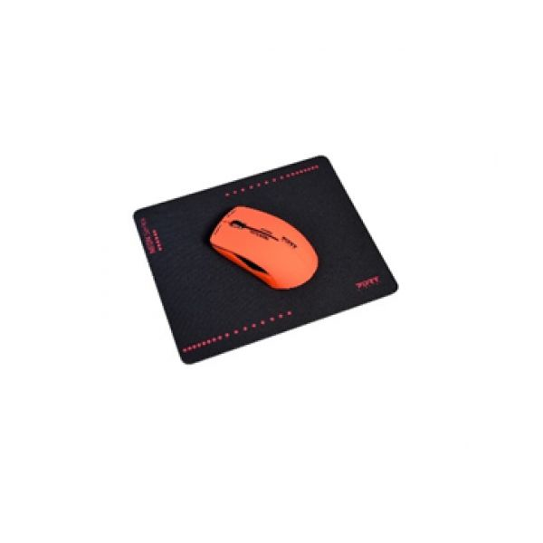 Wireless Mouse - Neon Orange + Mouse Pad