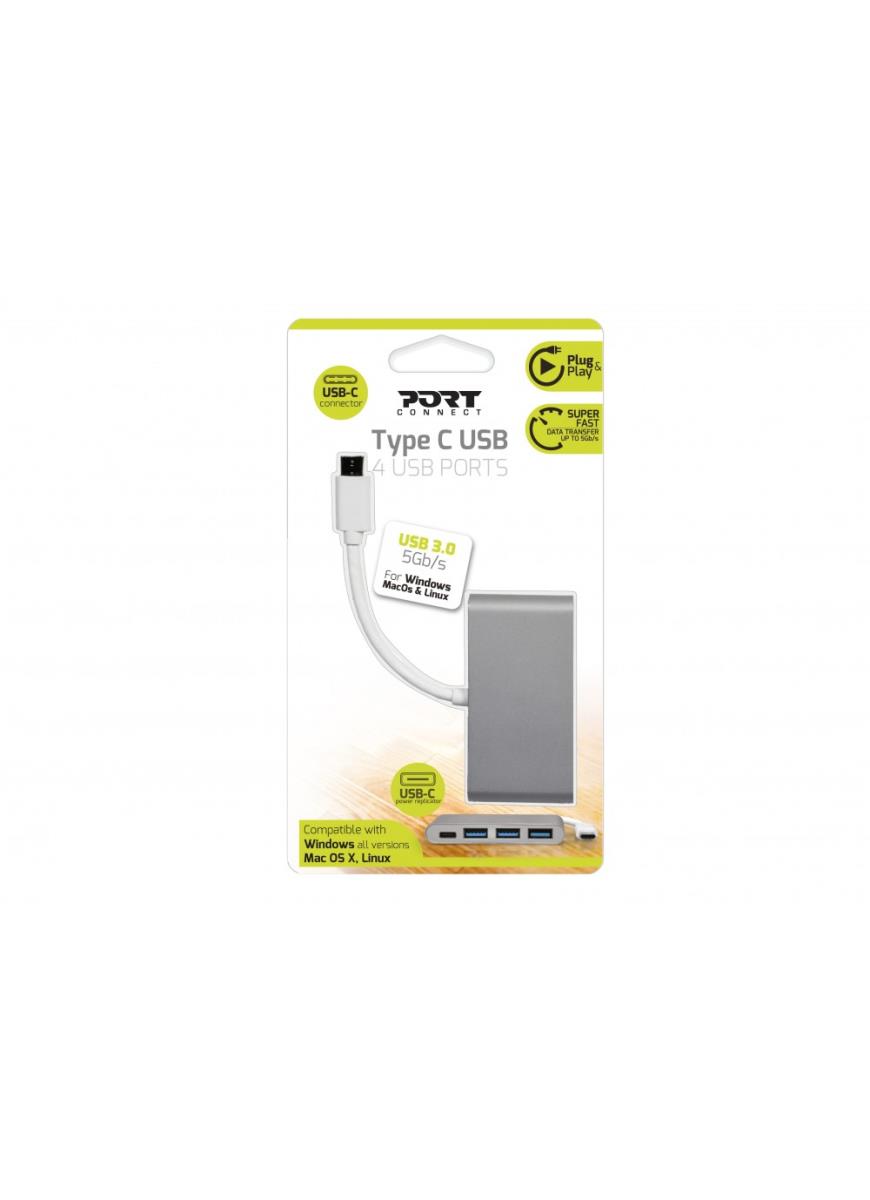 USB Hub Type C To 3 Usb 3.0 + type C