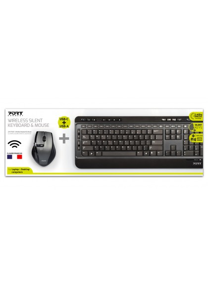 Silent Pack 2 In 1 Wireless Keyboard + Mouse - Qwerty Uk