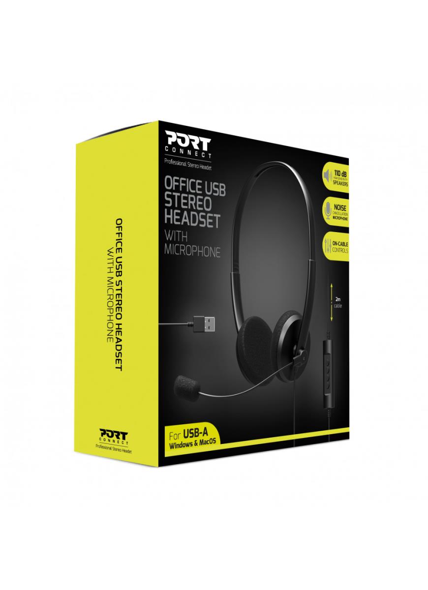Office Headset - Stereo - USB-a - Black - With Microphone